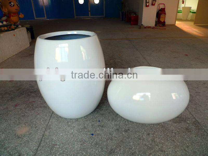 high glossy fiberglass planter for garden ,shopping center