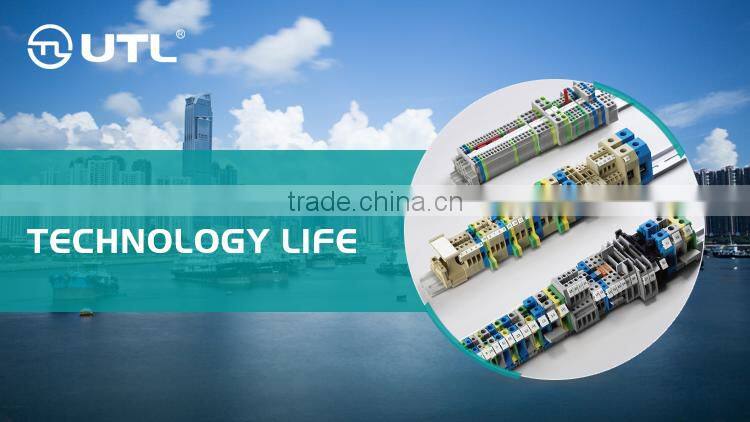 UTL Manufacturing Company PA66 Ground Screw Terminal Block Connector For Weidmuller 6mm 41A