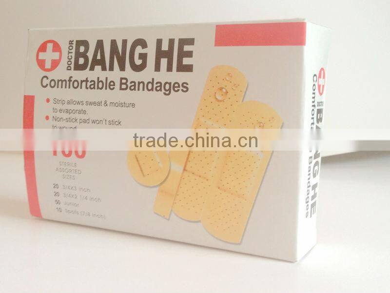 MH01-3 Mixed Size Disposable PVC Waterproof Adhesive Bandage First Aid Medical Wound Adhesive Plasters