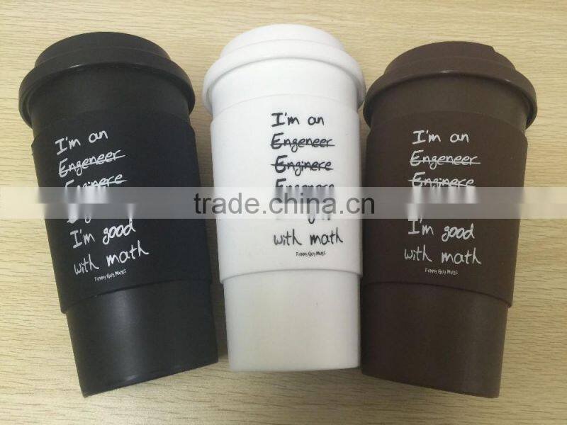 12oz plastic coffee tumbler with logo printing