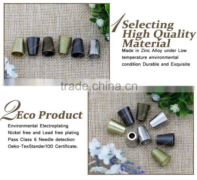 Metal cord stopper for hang tag