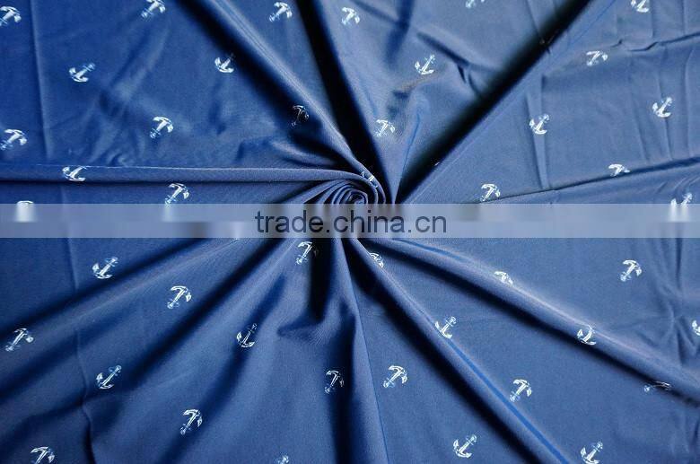 discount print boat anchor fashion bikini material stock fabric suppliers