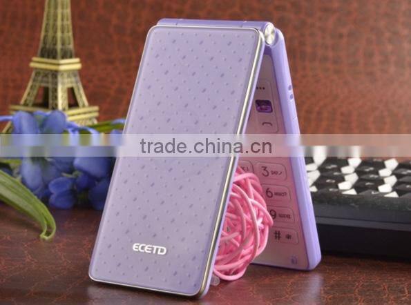 163-Flip Cellphone Elderly Phone Lady Woman Use Flip Mobile Phone Dual Sim With Flash Lighting For Alarming