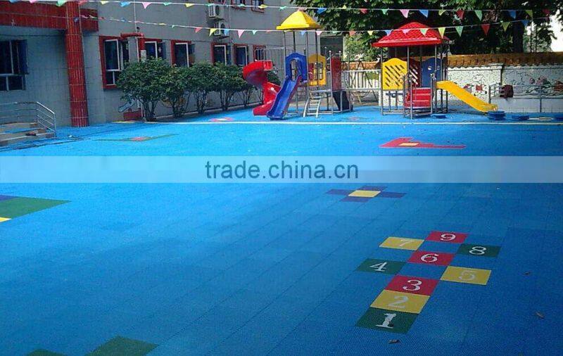 Plastic interlocking badminton court with high quality