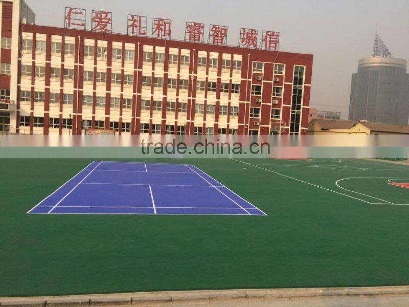 single layer interlocking plastic sport court flooring with cross shape