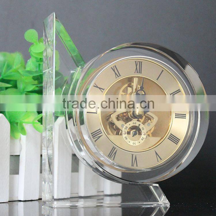 crystal glass time clock parts insert