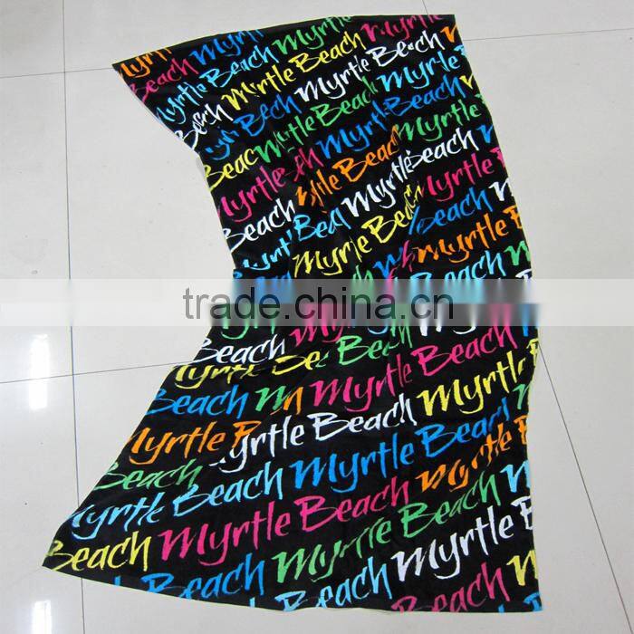 100% cotton velour printed scottish plaid beach towel plaid printed scottish beach towel