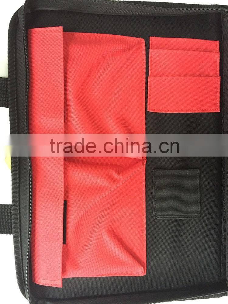 Waterproof 600D Polyester Tool Tote Bag Case, Zippered Tool Kit Set Bag