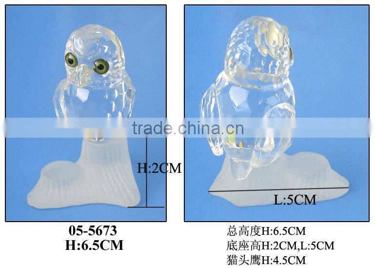 (05-5673)crystal craft glass owl decoration