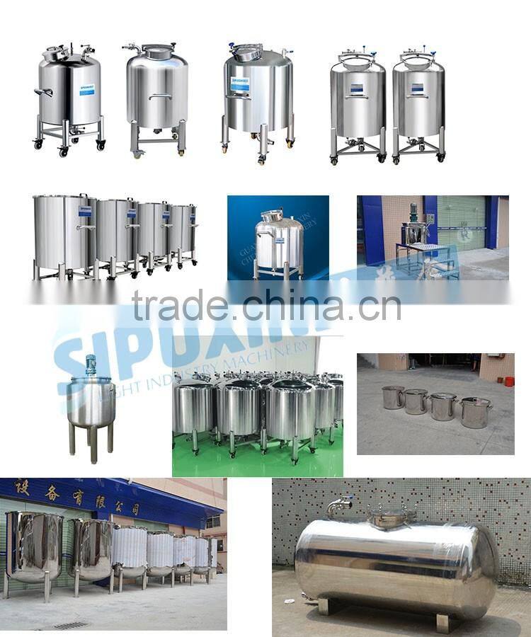 Fruit juice beverage cosmetics machine mixer stainless steel water tank