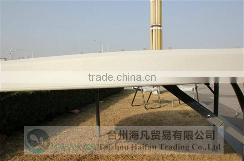 stainless steel bracket PE 2 Meter white round meeting table/modern round conference table with removable legs