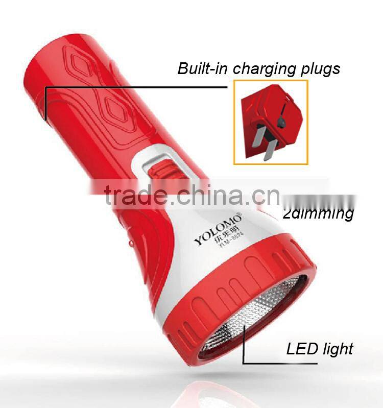 High power 1 LED rechargeable 500mah led flashlight torch light