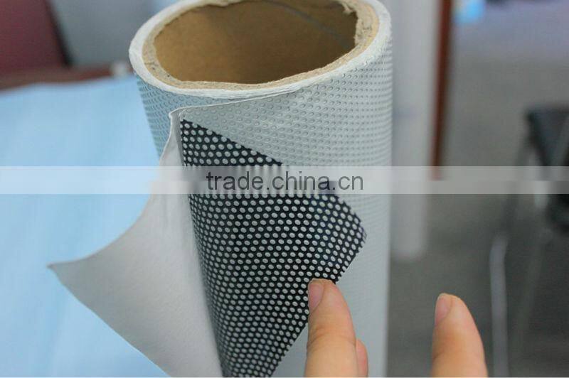 pvc one way vision adhesive vinyl mesh sticker