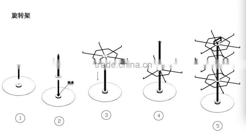 Joyings Wire Rotating Postcards Countertop Display Rack