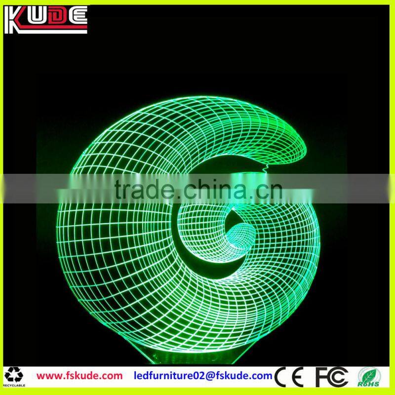 new LED night light design customized 3D acrylic for table decoration