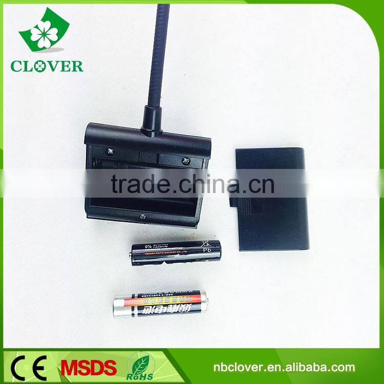 New design white 3 LED foldable book reading lamp led book light with clip