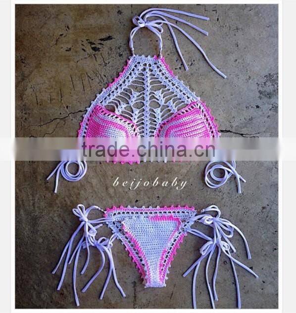 One piece crochet swimwear