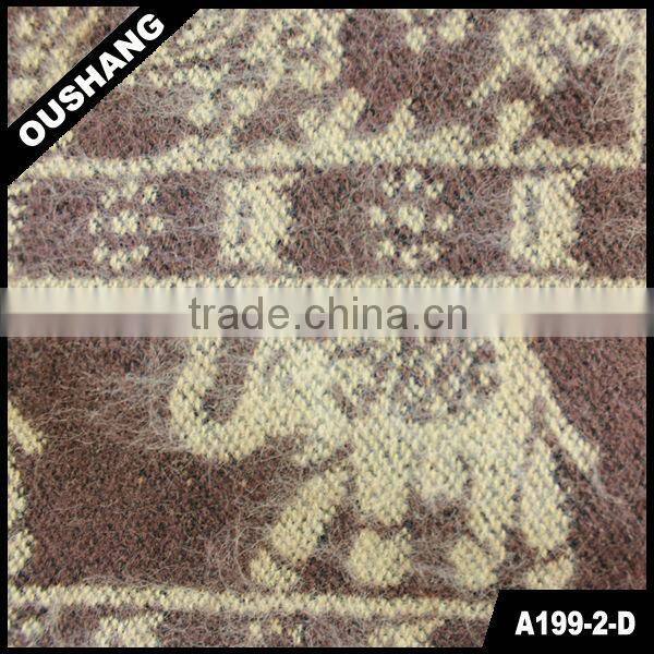 A199-2-D Coffee Square Shawl Scarves With Tassel Home Decor