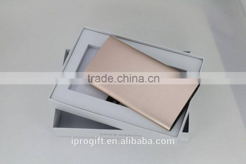 2016 New Arrival Metal emergency mobile power bank 10000mah for smart cell phones