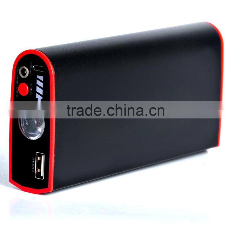 Built In Micro USB Charge Cable 9000mAh Car Battery Jump Starter Power Bank