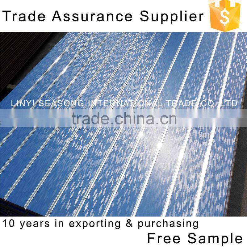 China 1220*2440mm*15mm one side melamine faced mdf slot board