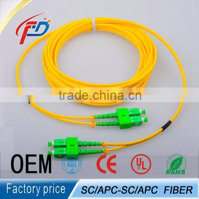 single mode duplex SC/APC-AC/APC fiber optic cable connector