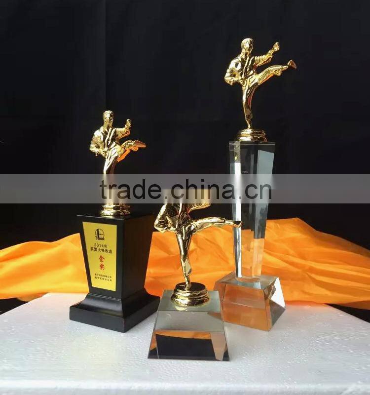 New Design Crystal Metal Martial Arts Trophy