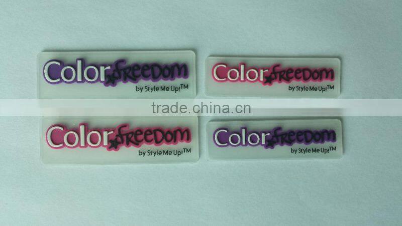 3D Custom PVC Garment Patch Garment Label Pvc Badge for cloth accessories