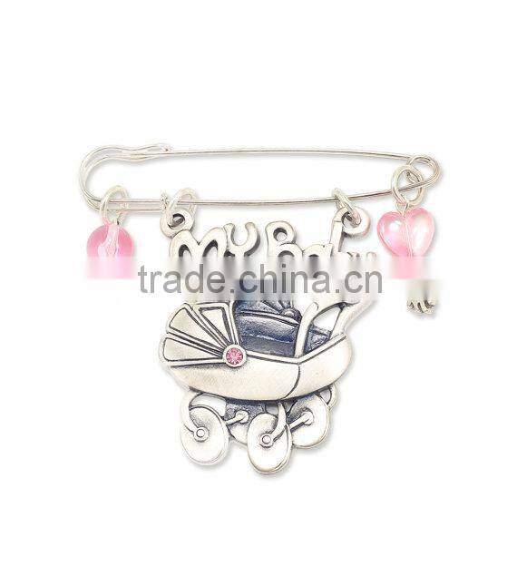 Baby Girl Newborn Gift carriage pin My Princess Hamsa Evil Eye Protect Gemstone crystal Jewelry