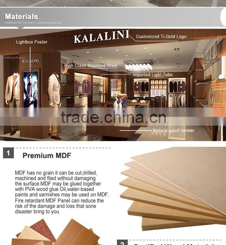 High-end clothes shop decoration for a man's suit