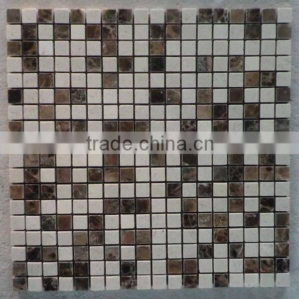 Mix pattern mosaic tile bathroom