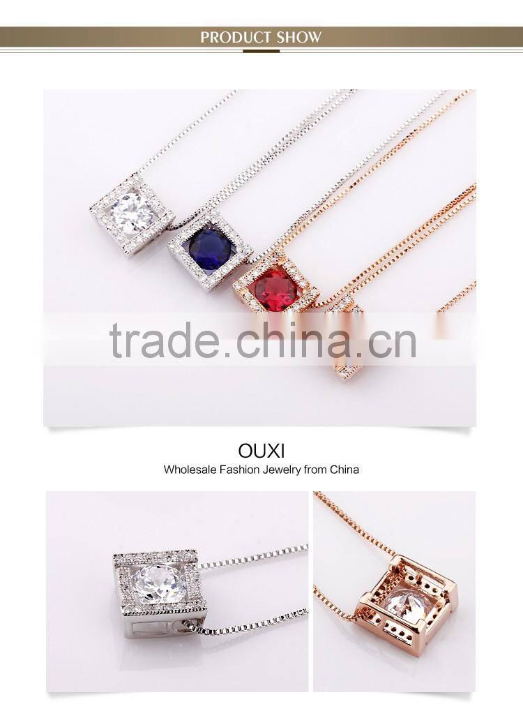 OUXI New Arrival Indian Jewelry Necklace made with AAA Zircon 11051-1