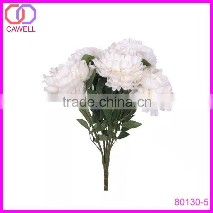 Factory direct sale artificial flower silk 5 head penoy flower