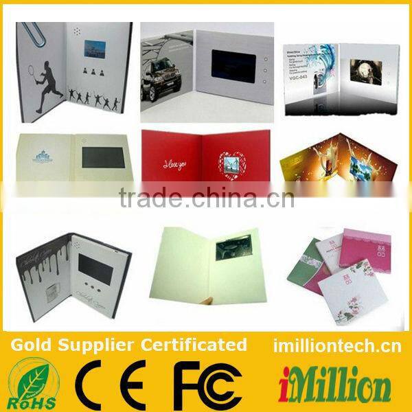 Lcd Video greeting card advertising booklet