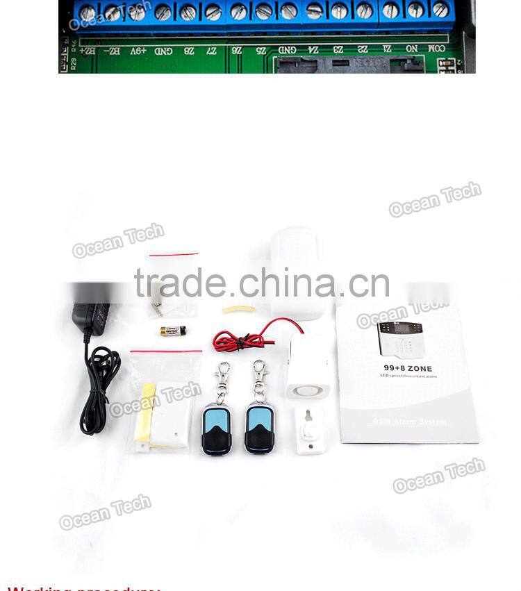 Cheap LCD Intelligent GSM alarm system -500