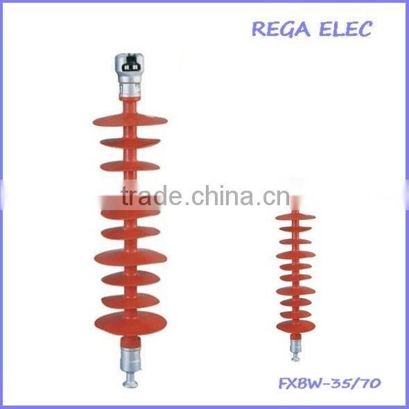 10KV Suspension Composite Insulator,FPQ-10/5,Composite polymer Suspension Rod Insulator