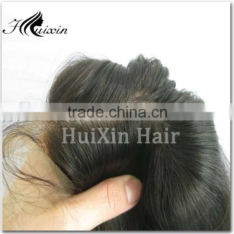 100% Real Human Hair Thick Ends With Baby Hair Cheap Silk Base Closure