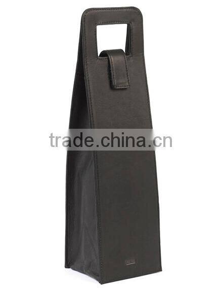 Manmade Leather Single-Bottle Wine Carrier Box