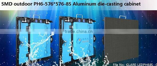 die-cast aluminum cabinet LED display P6 outdoor led display