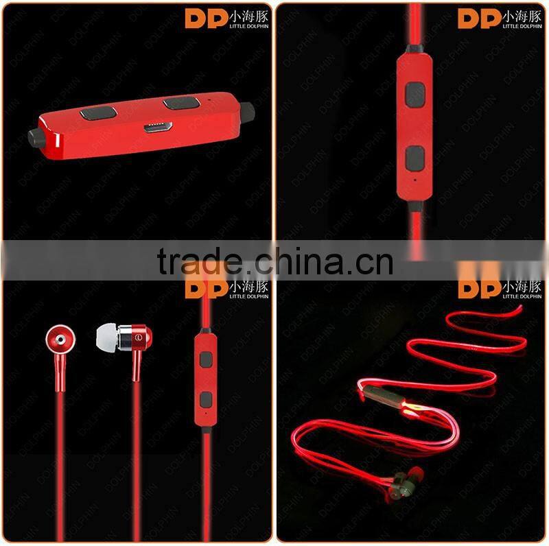 china supplier beautiful flashing light LED earphone noise cancelling glowing headphones