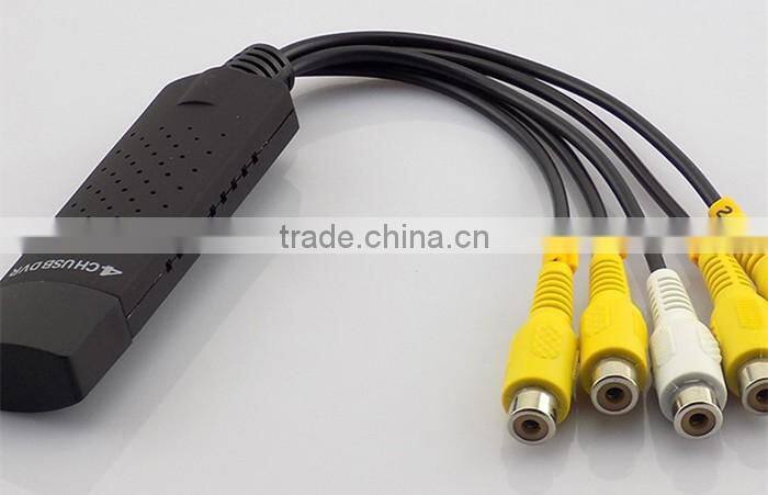 4CH USB 2.0 Video Capture Adapter DVR Card Easier Cap Card Audio AV Video Converter Capture Card Support Window XP/Vista/Win7