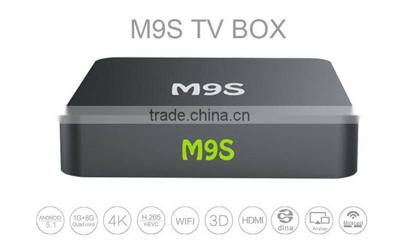 2016 New Arrival Dragonworth M9S S905 1G 8G tv box Android5.1 WIFI 2.4G Bluetooth