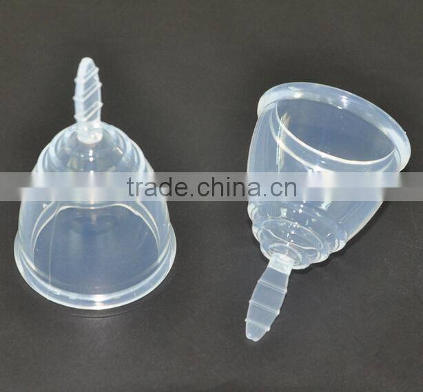 transparent shined surface and Soft Reusable Cups for Lady Menstrual Period Wholesale