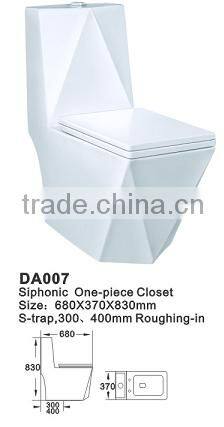 Chaozhou Bathroom siphonic lavatory one piece toilet DA006