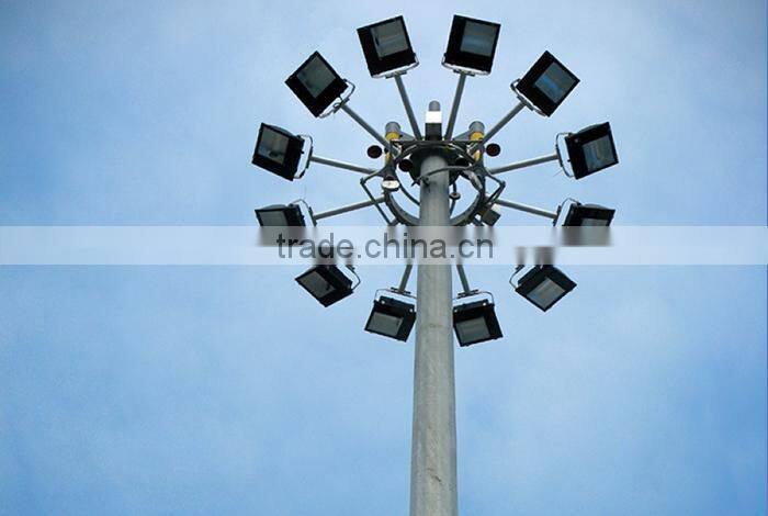 15m Polygon Flood Light Pole -hot dip galvanized high mast lamp post, lamp column