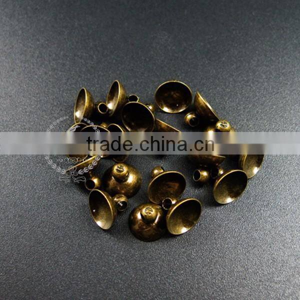 8mm vintage style antiqued bronze brass glass dome cover cap DIY bail supplies findings 1531023