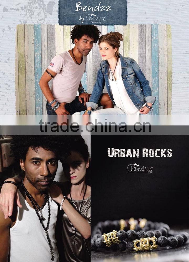 Chameleon Wholesale Jewelry Ceramic Steel Combination Stacked Ring Set