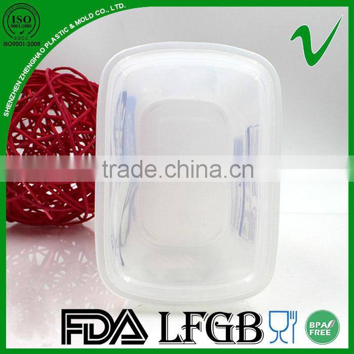1000ml BPA free empty square disposable food plastic container airtight