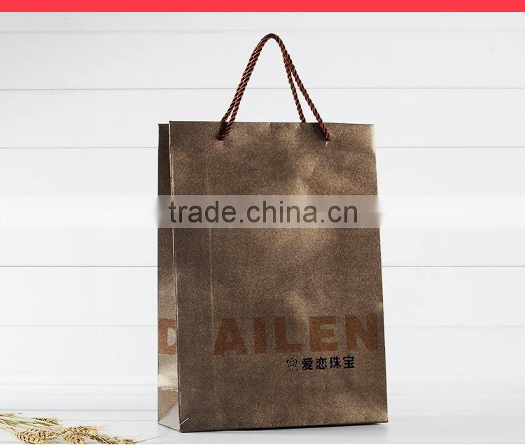 High quality kraft paper shopping bag customized handbag decorative cheap paper bags