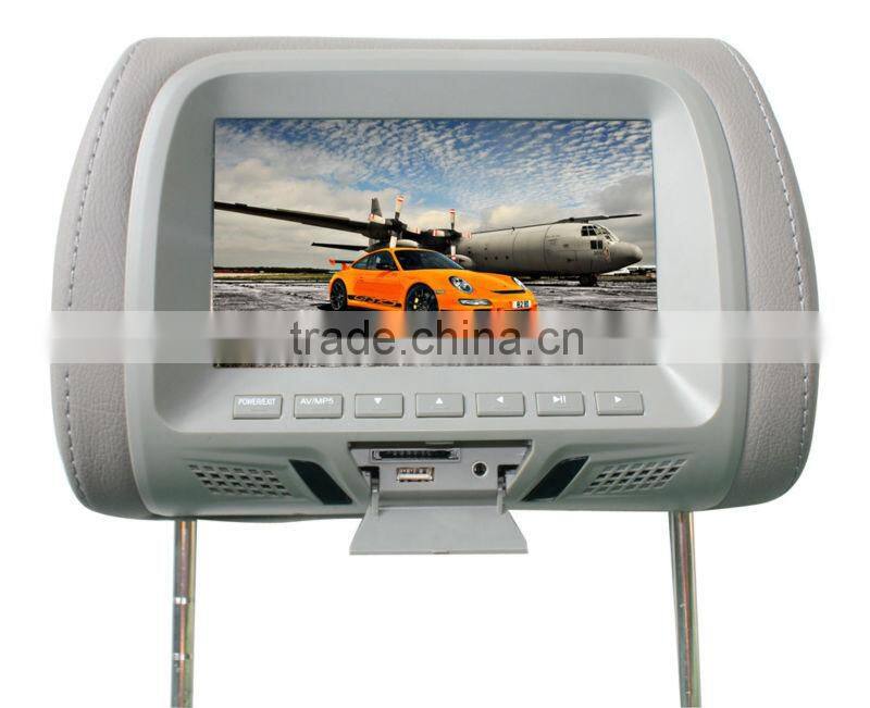 Stable quality 7 inch Car headrest monitor with usb sd slot